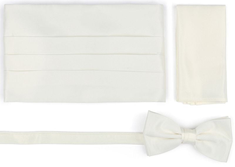 Suitable Set Kummerbund Flieg Einstecktuch Set Off White - günstig online kaufen