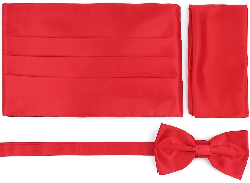 Suitable Set Kummerbund Flieg Einstecktuch Set Rot - günstig online kaufen