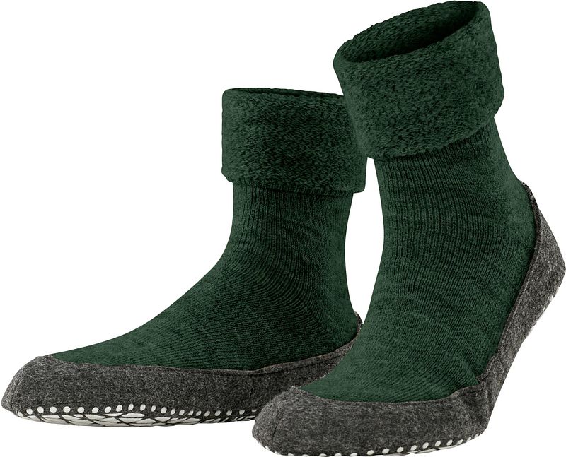 Falke Cosyshoe Hausschuhe Dunkelgrün - Größe 41-42 günstig online kaufen