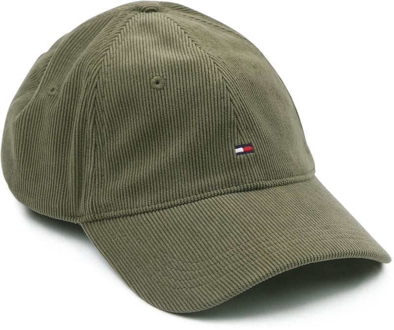 Tommy Hilfiger Baseballpet van corduroy met labelstitching