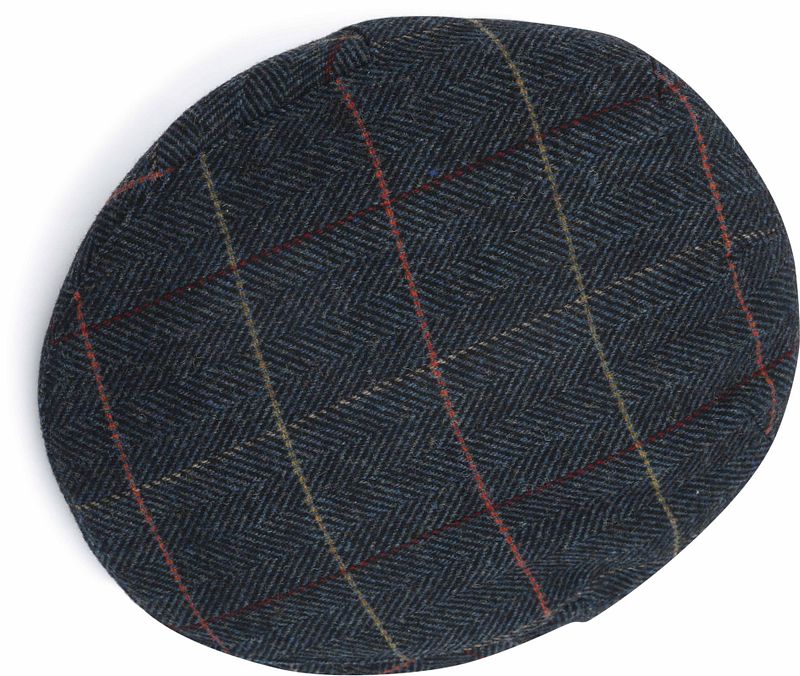 Barbour Wilkin Flat Cap Herringbone Blau - Größe L günstig online kaufen