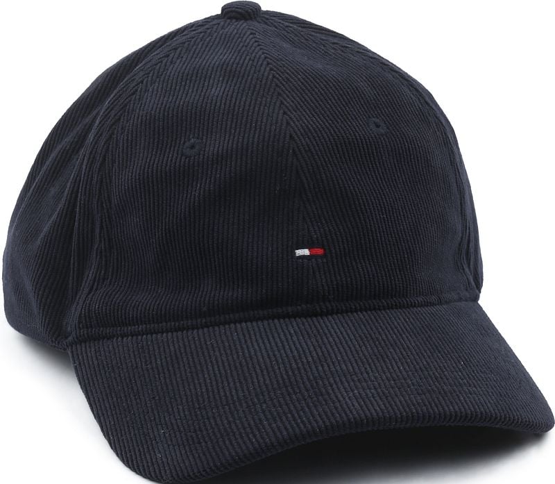 Tommy Hilfiger Baseballpet van corduroy met labelstitching