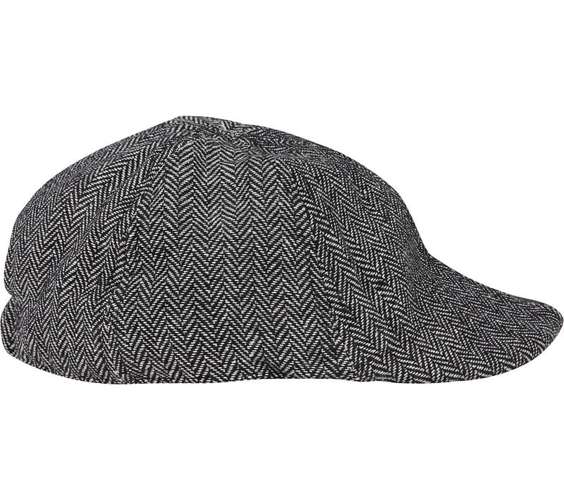 Suitable Peaky Cap Geweven Zwart -