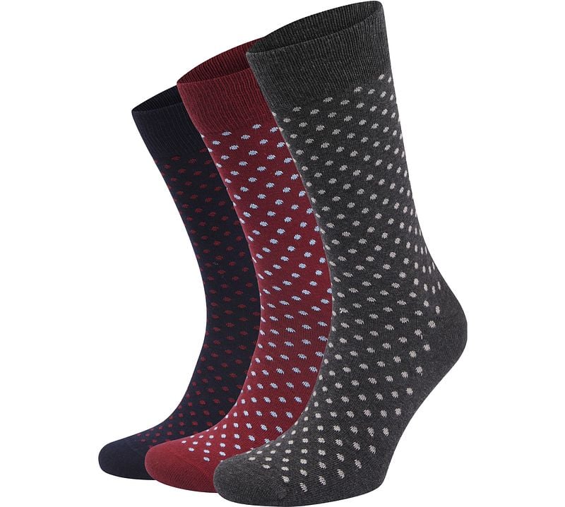 Suitable Socks Sokken 3-Pack Stippen Multicolour