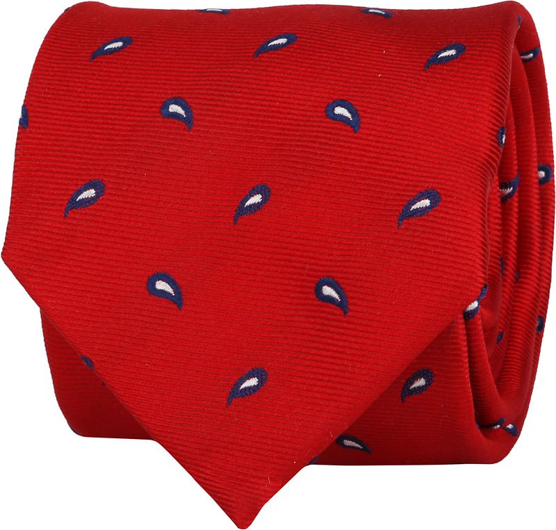 Suitable Cravate Sergé Paisley  Rouge