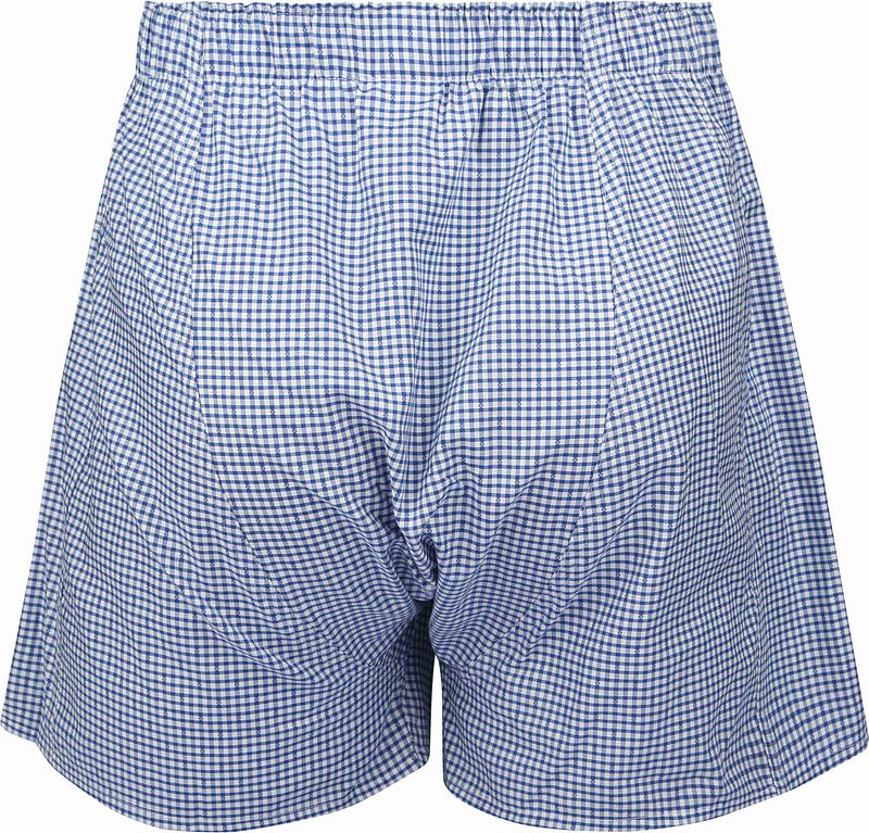 Steppin' Out Boxershort Dobby Ruit Blauw