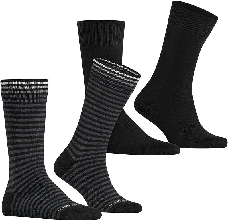 Burlington Everyday 2-Pack Strepen Zwart