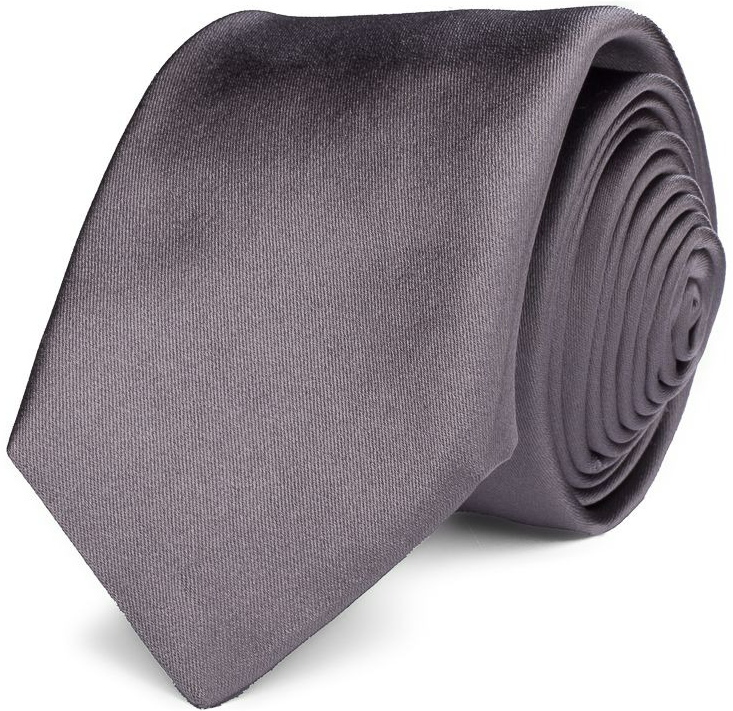 Suitable Cravate Soie Gris