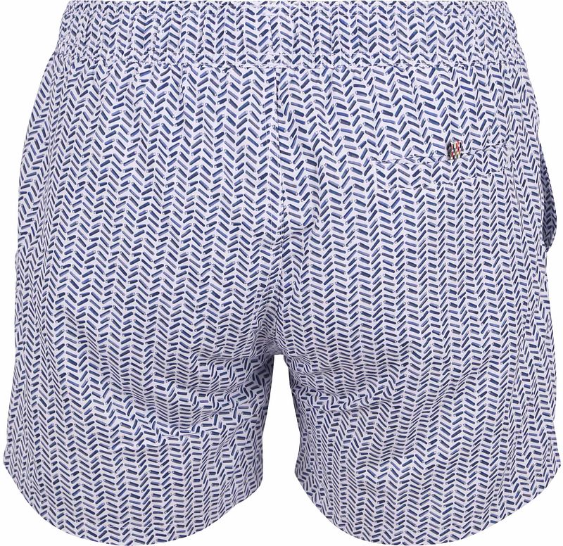R2 Amsterdam Zwembroek Print Blauw