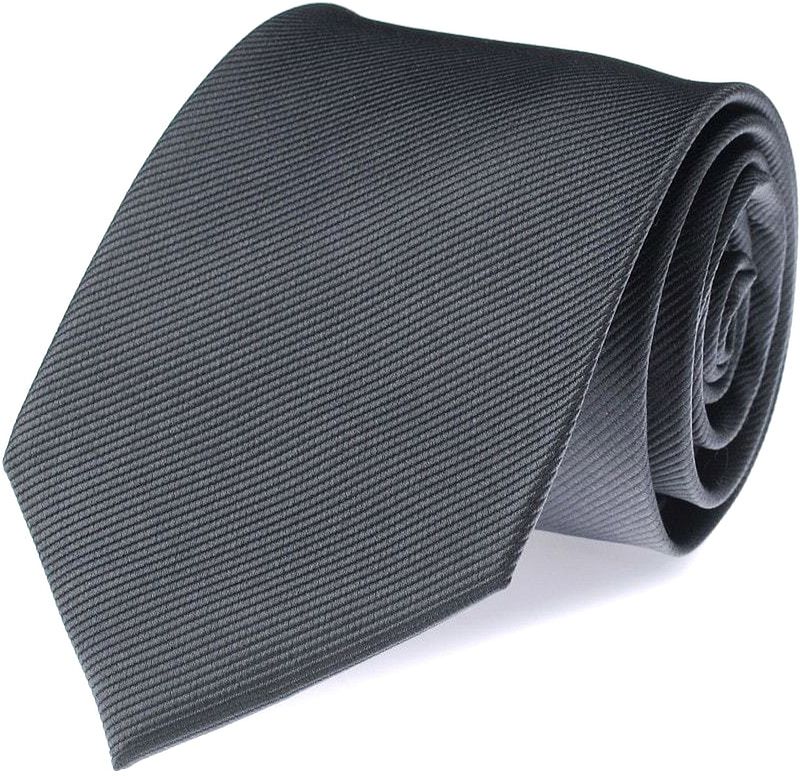 Suitable Stropdas Zijde Antraciet Uni F53