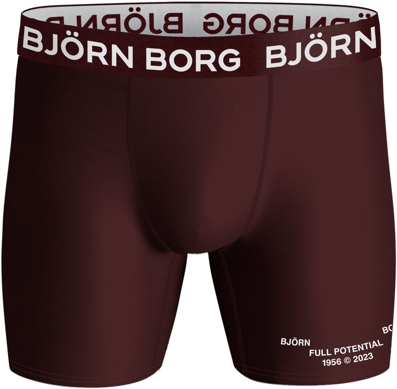 Bjorn Borg Björn Borg Performance Boxershorts 2-Pack Zwart Bordeaux