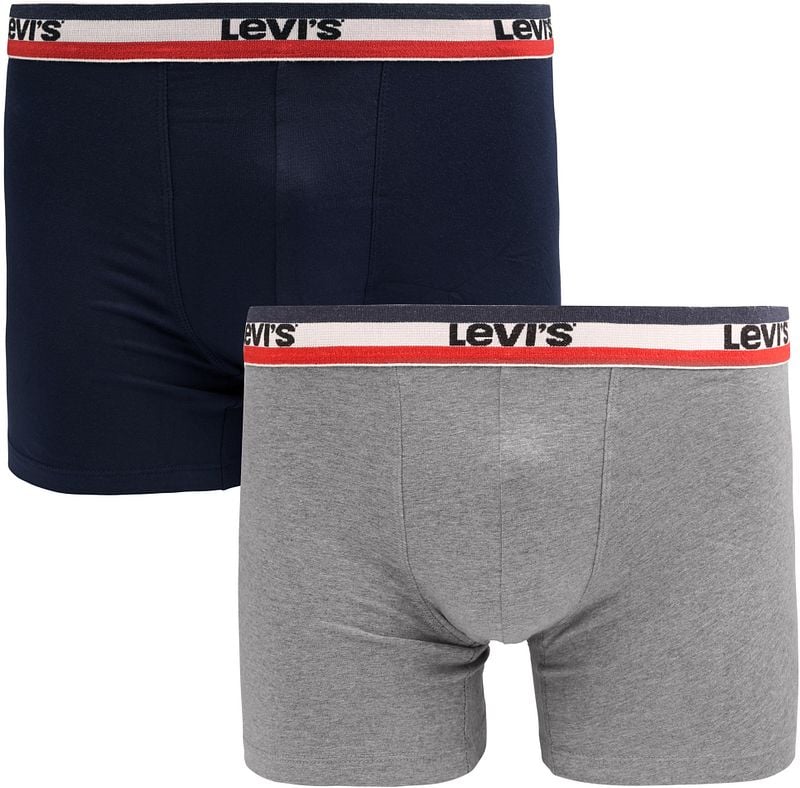 Levi's Brief Boxershorts 2-Pack Navy Grau - Größe XXL günstig online kaufen