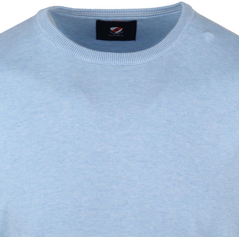 Suitable  Pullover O-Ausschnitt Hell Blau - Größe 4XL günstig online kaufen