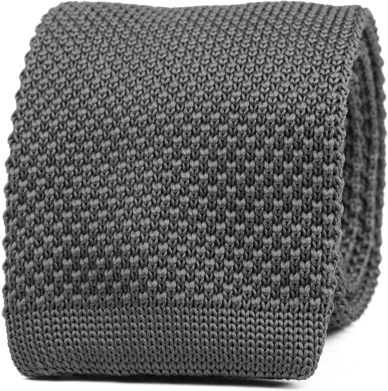 Suitable Cravate Tricotée  Gris Anthracite
