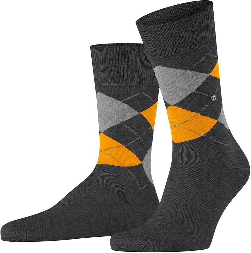 Burlington Manchester Chaussettes 3105 Anthracite Multicoloré Gris taille 40-46