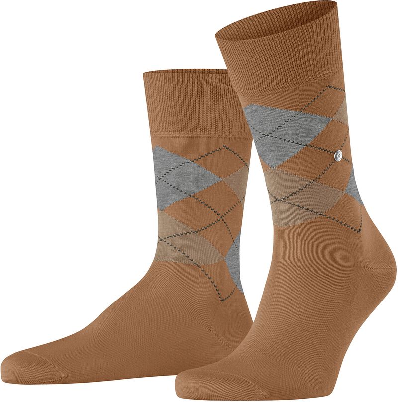 Burlington Chaussettes Manchester 5404  Multicoloré Cognac Marron taille 40-46