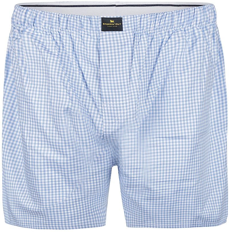 Steppin' Out Boxer Vichy Blauw