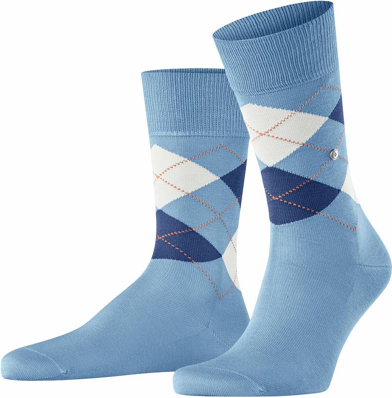 Burlington Manchester Chaussettes 6284 Bleu clair Bleu taille 46-50