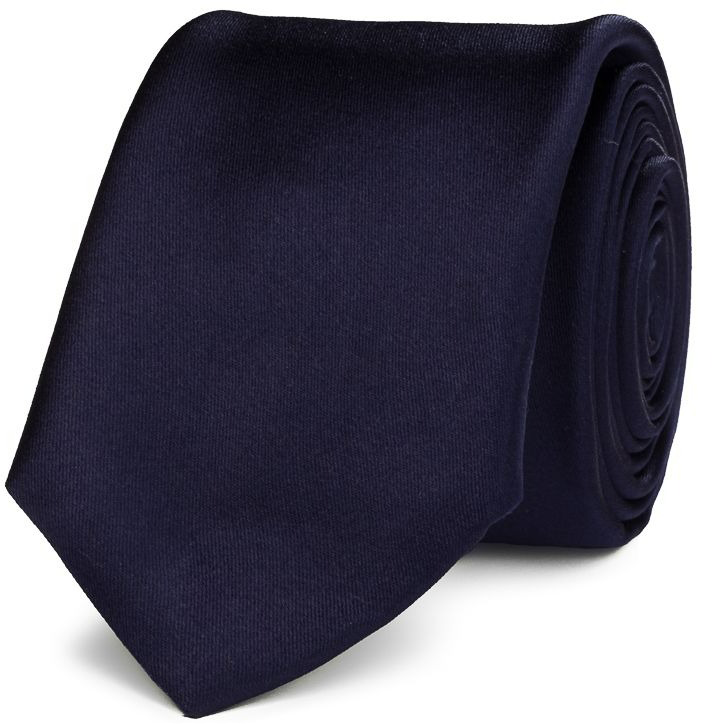 Suitable Progetto Cravate Satin Marine  Bleu foncé Bleu