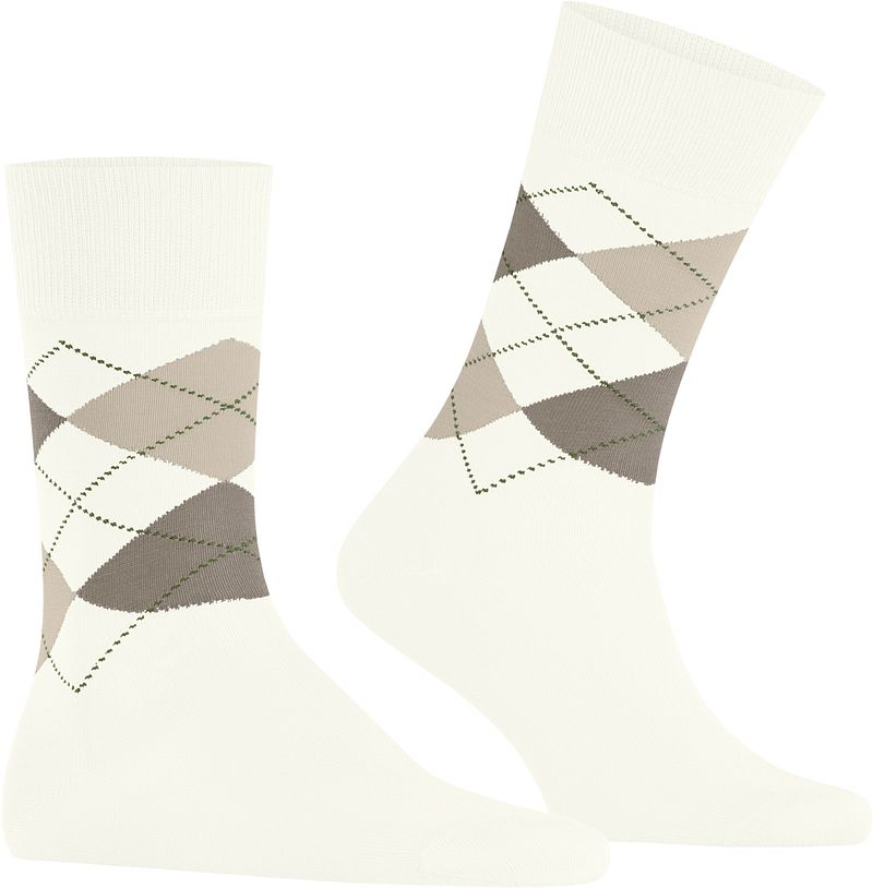 Burlington Manchester Sok Ruit Off White 2041