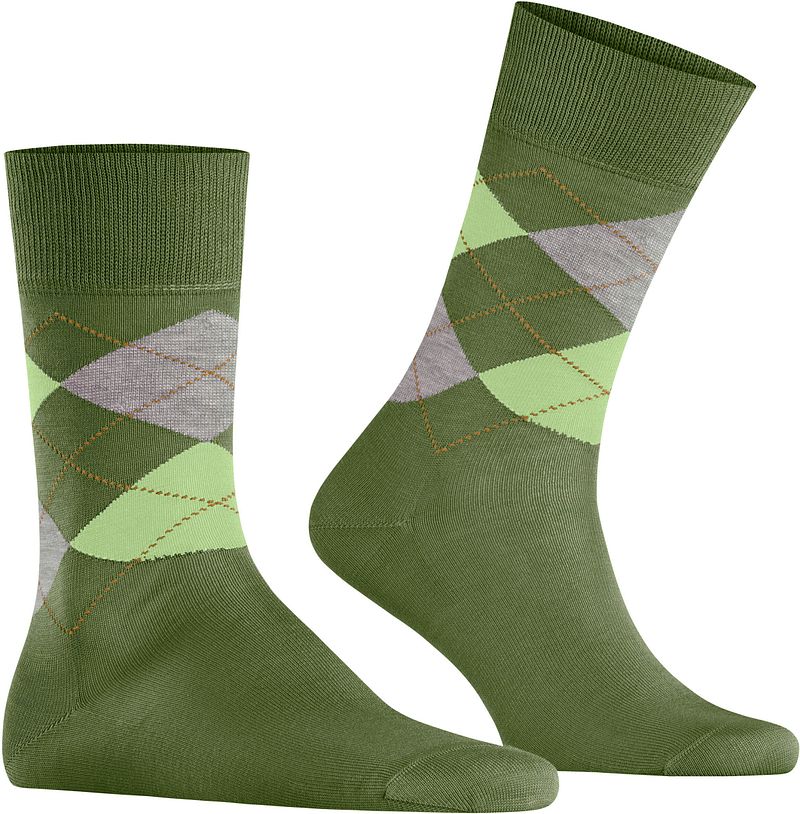 Burlington Manchester Sok Ruit Groen 7132