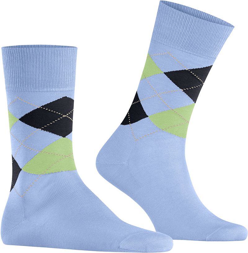 Burlington Manchester Sok Ruit Blauw 6258