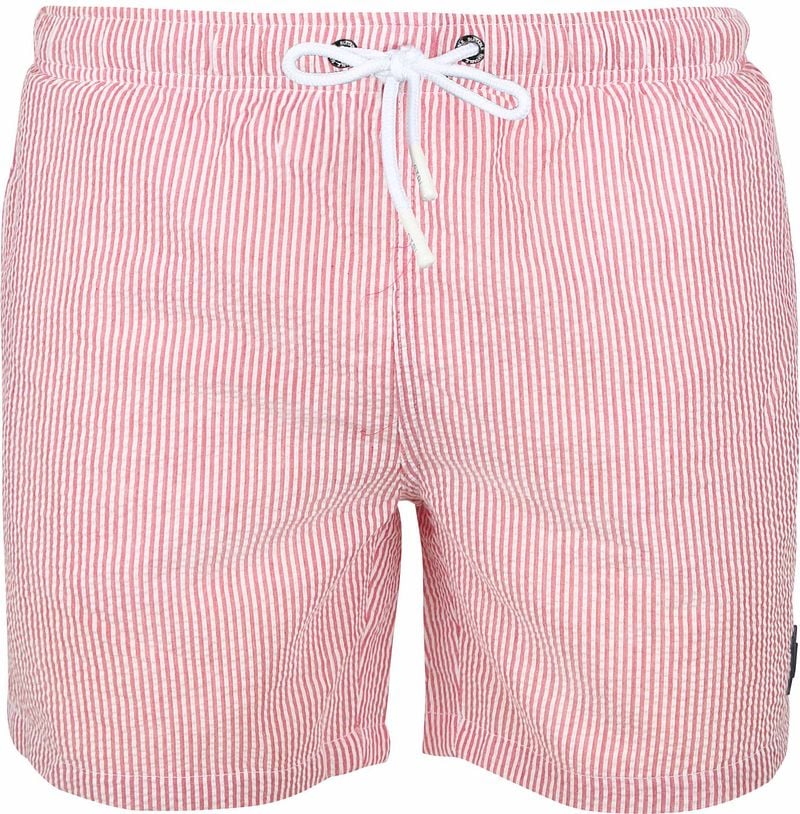 Suitable Badeshorts Stripe Seersucker Rot - Größe L günstig online kaufen