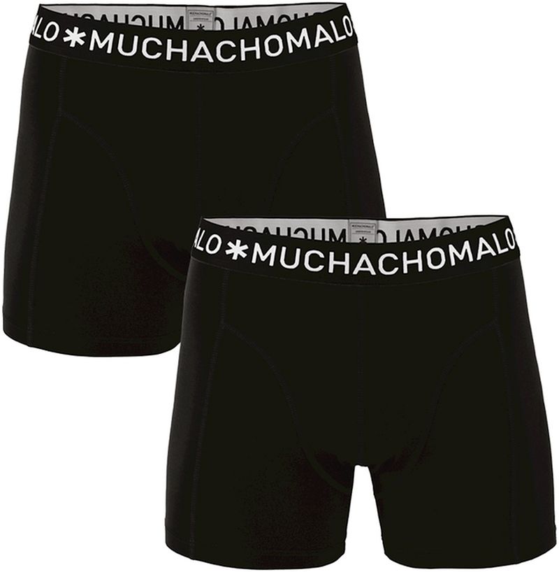 Muchachomalo Boxers Lot de 2 Solide   Noir taille S