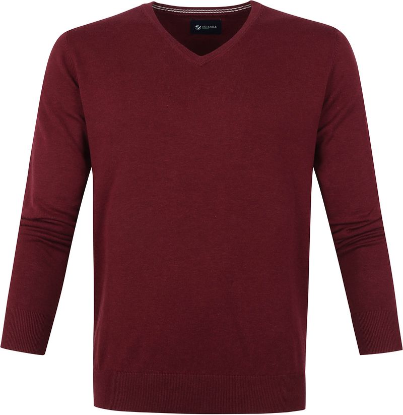 Suitable Respect Pull Vini Col-V Bordeaux taille M