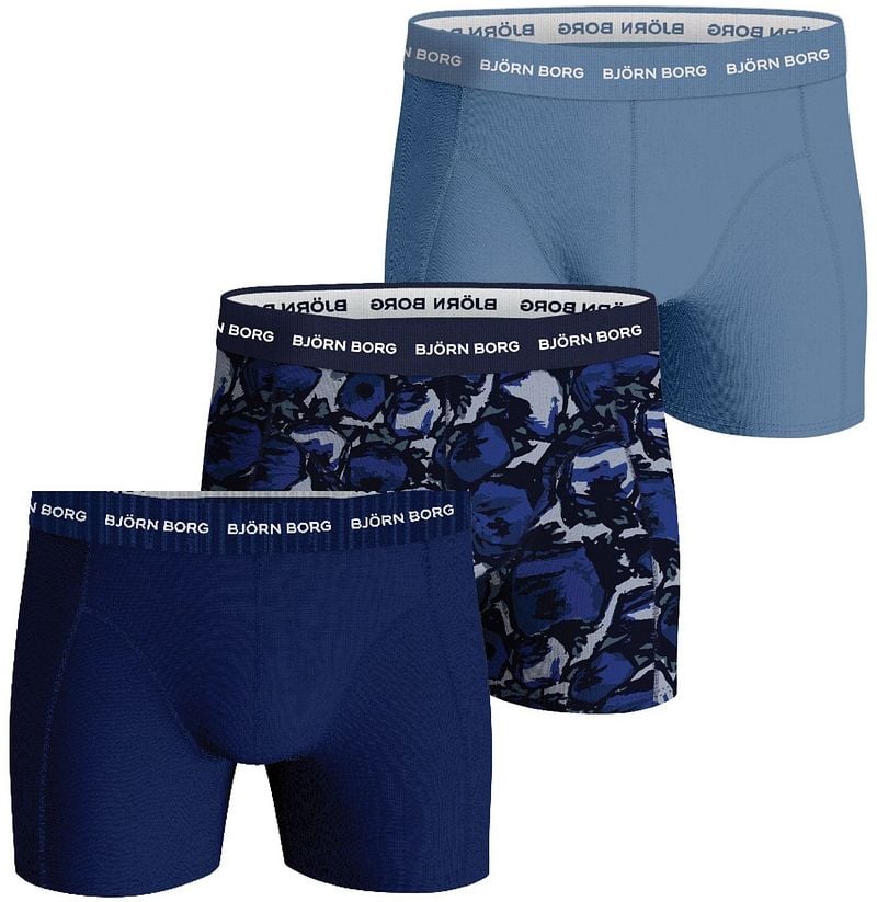 Bjorn Borg Boxers Cotton Stretch 3-Pack Blau - Größe M günstig online kaufen