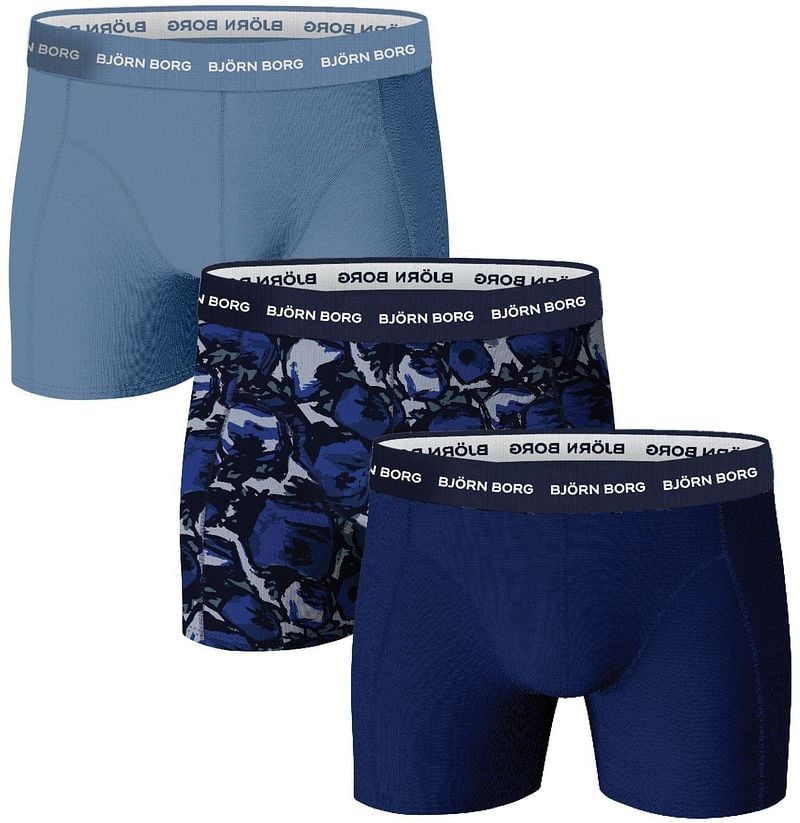 Bjorn Borg Boxers Cotton Stretch 3-Pack Blau - Größe L günstig online kaufen