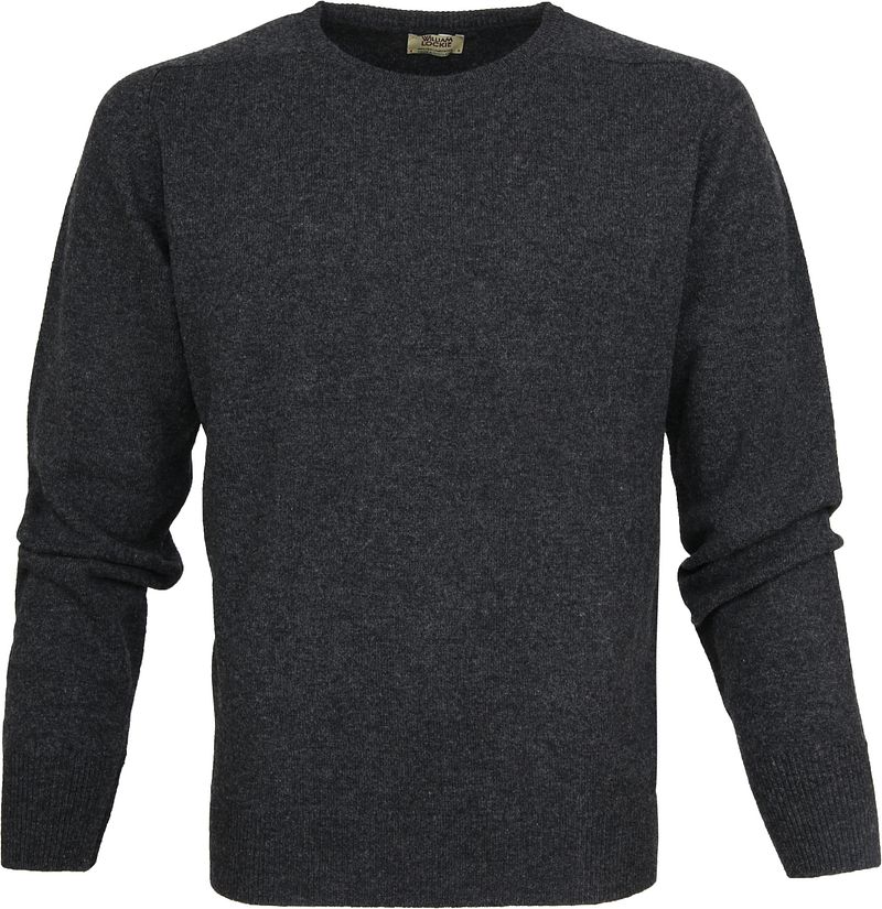 William Lockie Col Rond Laine d'Agneau Anthracite Gris taille XXL