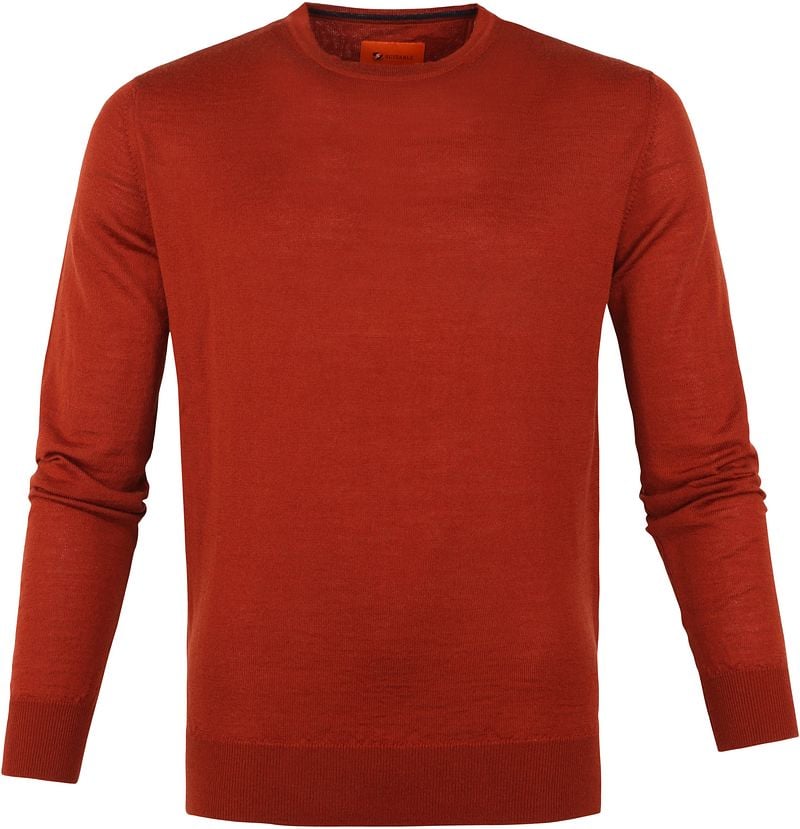 Suitable Pullover Merino O-Ausschnitt Cognac - Größe XXL günstig online kaufen