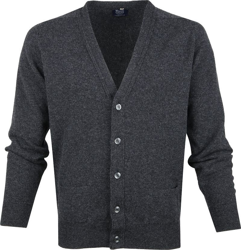 William Lockie Cardigan Agneline  Anthracite Gris taille M