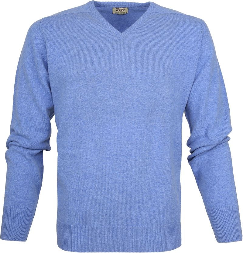 William Lockie Pull Laine Col-V Surf Moyen Bleu clair Bleu taille XL