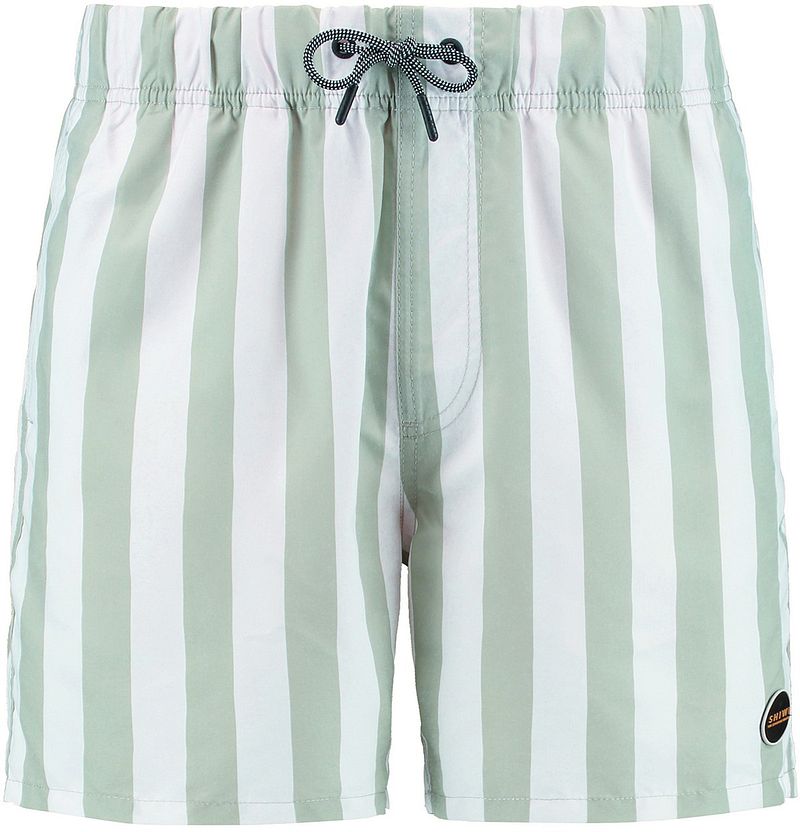 SHIWI Heren Zwembroeken Men Swimshort Broad Stripe Groen