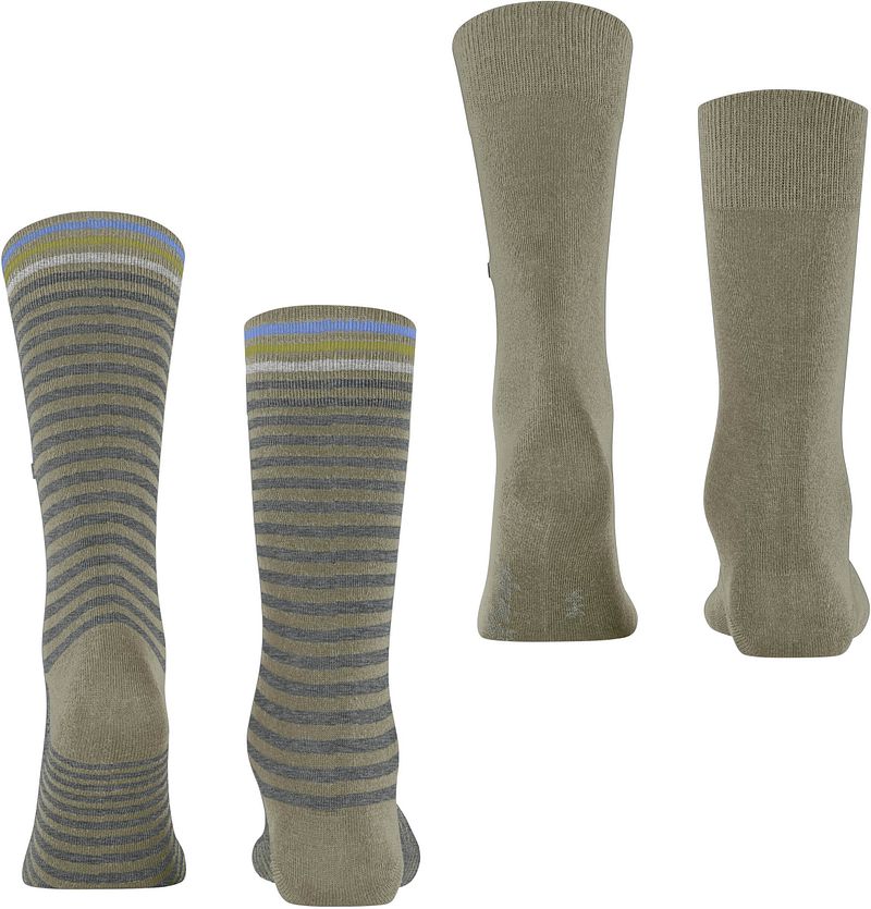 Burlington Everyday 2-Pack Strepen Groen 7064