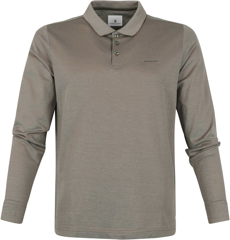 State of Art Polo manches longues  Vert foncé Vert taille M