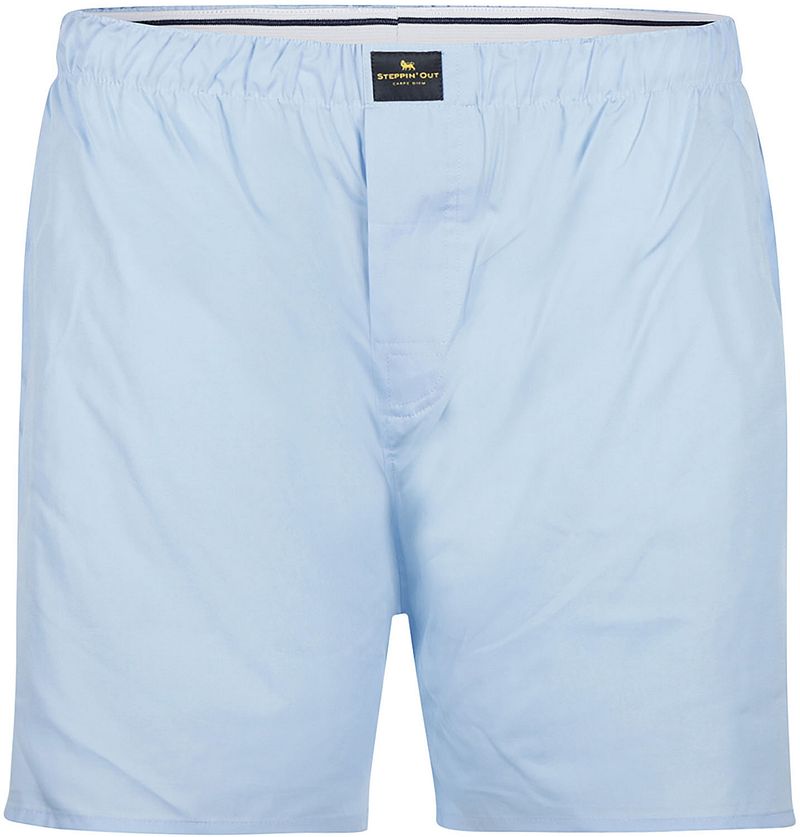 Steppin' Out Boxershorts Solid Popeline Hellblau - Größe S günstig online kaufen