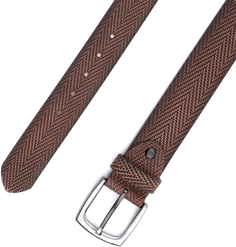 Suitable Ledergürtel Struktur Leder Braun - Größe 105 günstig online kaufen