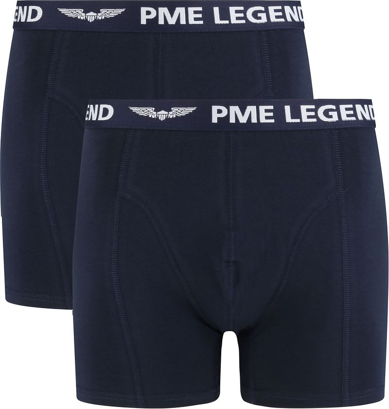 PME Legend Boxer-shorts Lot de 2 Foncé Uni Bleu Bleu foncé taille XXL