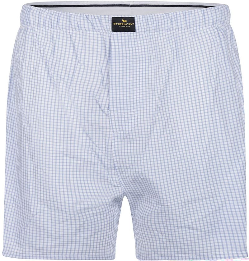 Steppin' Out Boxershort Karos Hellblau - Größe S günstig online kaufen