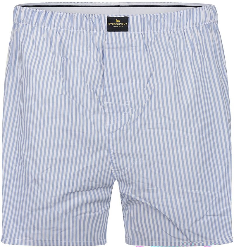 Steppin' Out Boxershort Streep Lichtblauw