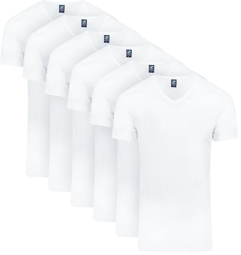 Suitable Vibambo T-Shirt Col En V Lot de 6 Blanc taille XXL