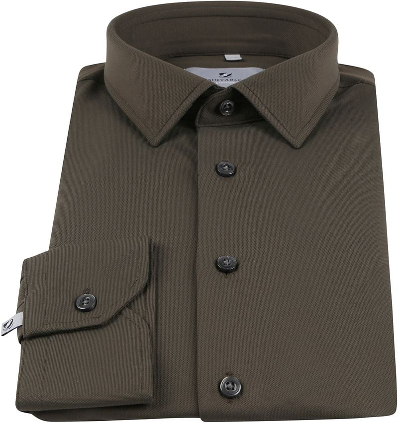 Suitable Hemd Tech Stretch Dunkelgrün - Größe 38 günstig online kaufen