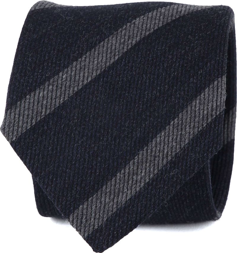 Suitable Cravate Rayures  Anthracite Gris