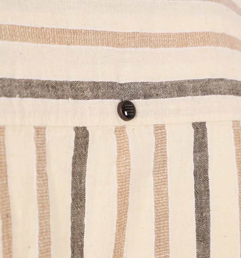 No Excess Short Sleeve Overhemd Linnen Ecru