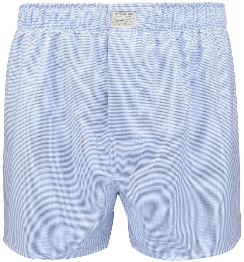 Steppin' Out Boxershort Dobby Print Blau - Größe S günstig online kaufen