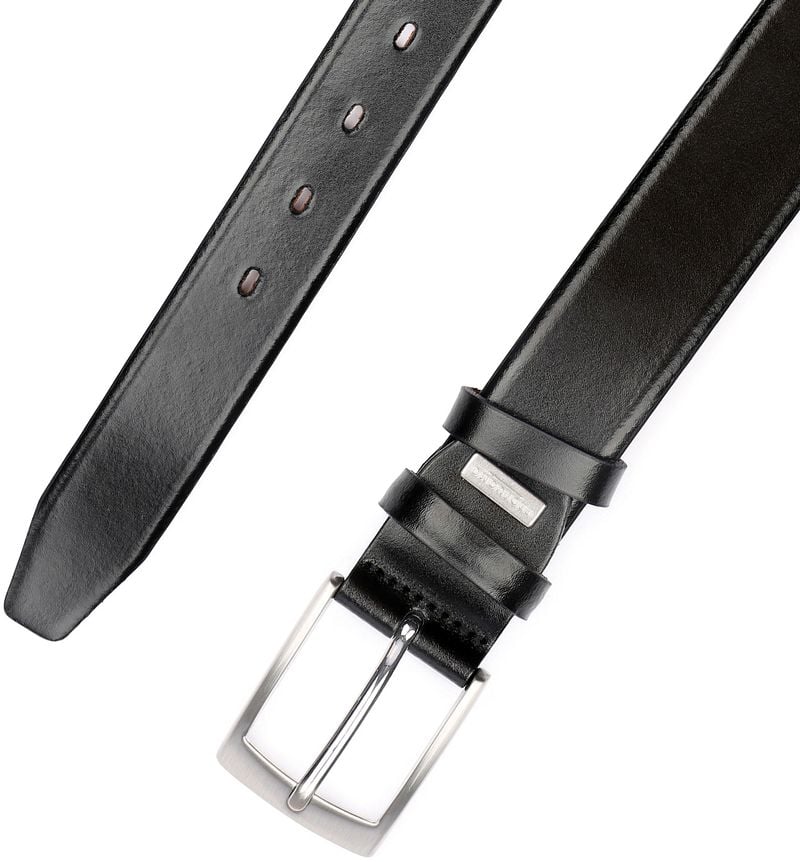 Profuomo Leder Gürtel Schwarz  - Größe 105 günstig online kaufen