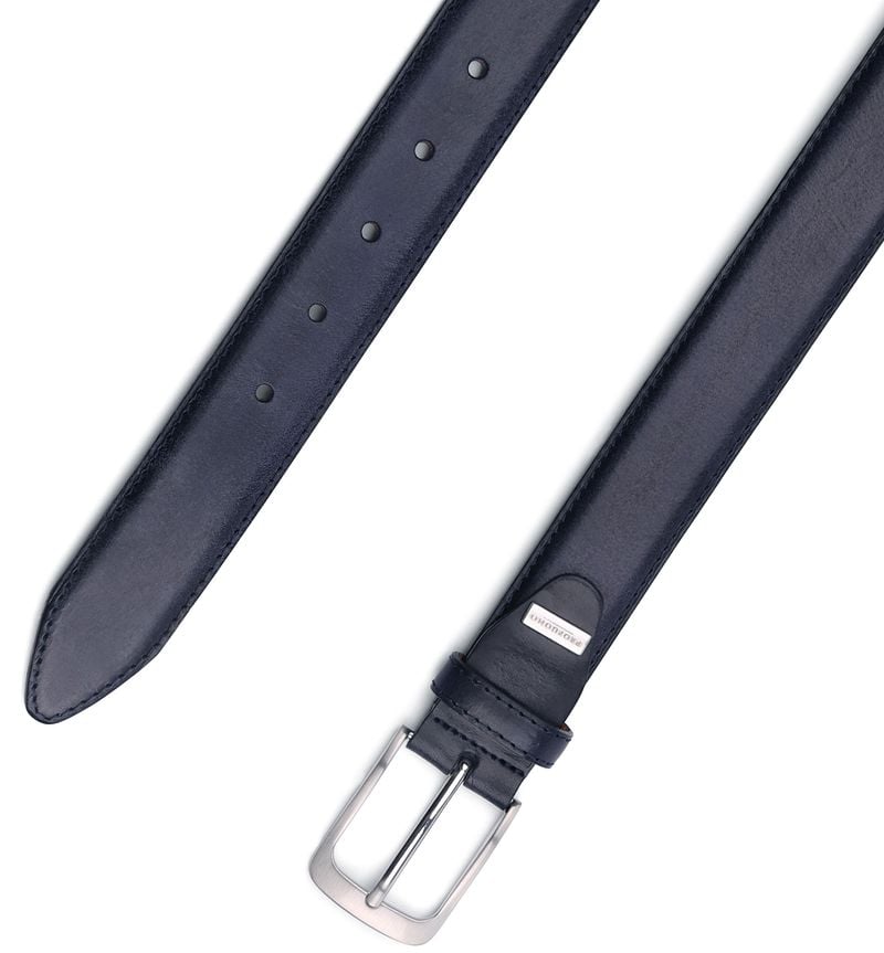 Profuomo Leder Gürtel Dunkelblau - Größe 100 günstig online kaufen
